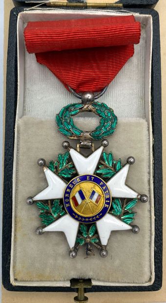 null 1885, ordre de la Légion d'honneur, étoile de chevalier, argent, or et émail...