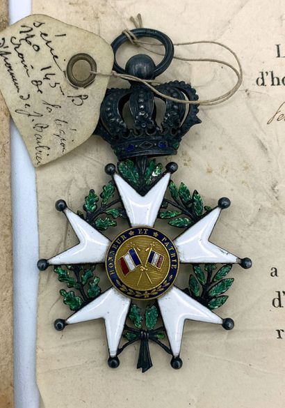 null Souvenirs of the painter Nicolas Alexandre Barbier: a knight's star of the Legion...
