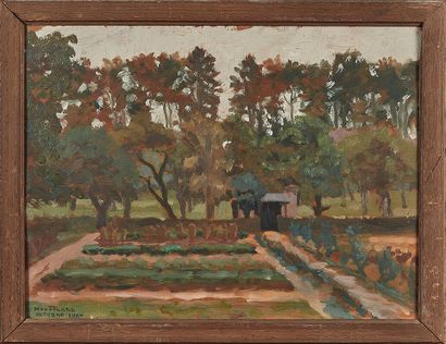 null André NOUFFLARD (1885-1968)
Le potager à Fresnay, 1924
Huile sur panneau, signée...