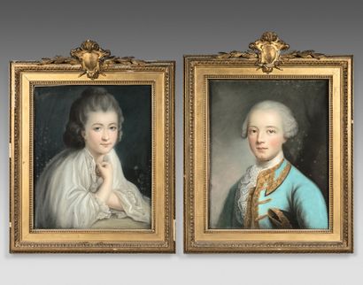 ÉCOLE FRANÇAISE dans le goût du XVIIIe siècle
Portrait...