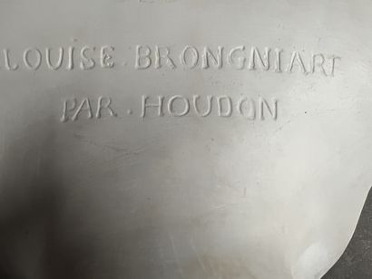 null D'après HOUDON 
Louise et Alexandre Brongniard 
Paire de bustes en biscuit de...
