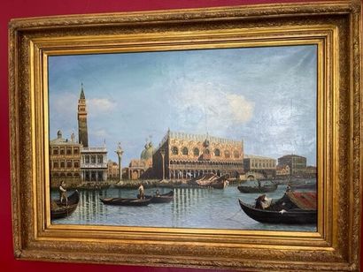 D'après CANALETTO
Vue de Venise
Peinture...