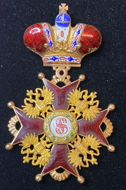 null Russie - Ordre de Saint-Stanislas, bijou de 2e classe (commandeur) avec couronne...