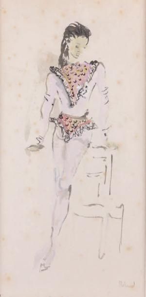 Christian BÉRARD (1902-1949) Danseurs Gouache, porte le timbre de la signature en...