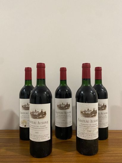 5 bouteilles Château AUSONE, 1° Grand Cru...