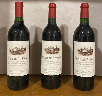3 bouteilles Château AUSONE, 1° Grand Cru...