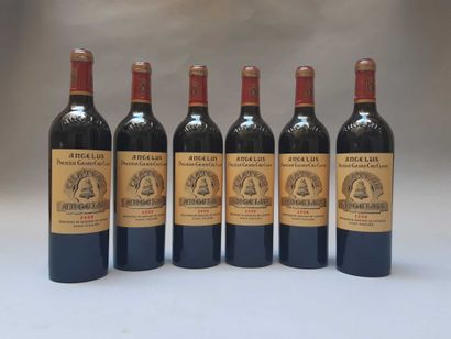 6 bouteilles Château ANGÉLUS, 1° Grand Cru...