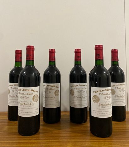 6 bouteilles Château CHEVAL-BLANC, 1° Grand...