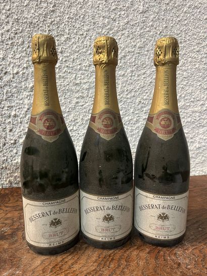 3 bouteilles CHAMPAGNE Besserat de Bellefon...