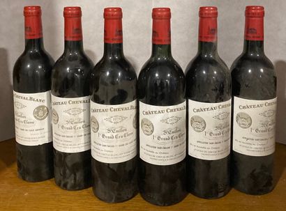 6 bouteilles Château CHEVAL-BLANC, 1° Grand...