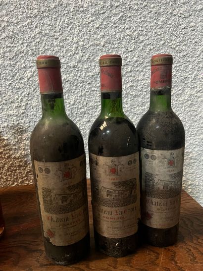 3 bouteilles Château LA CROIX, Pomerol 1966...