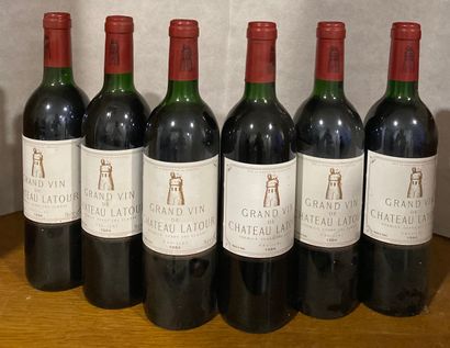 6 bouteilles Château LATOUR, 1° cru Pauillac...