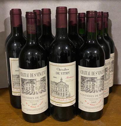 12 bouteilles VINS DIVERS (6 Bordeaux 