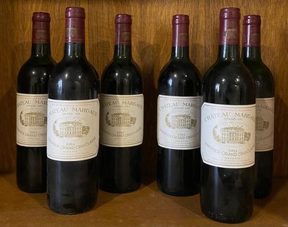 6 bouteilles Château MARGAUX, 1° cru Margaux...