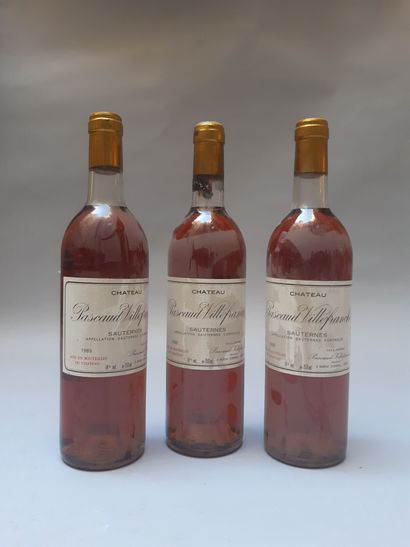 3 bouteilles Château VILLEFRANCHE, Sauternes...