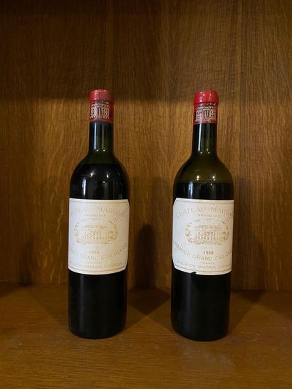 2 bouteilles Château MARGAUX, 1° cru Margaux...