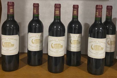 6 bouteilles Château MARGAUX, 1° cru Margaux...