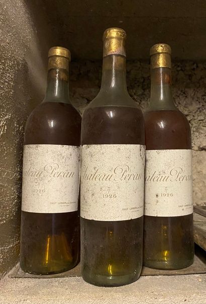3 bouteilles Château PÉRAN, Haut-Langon près...