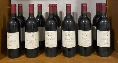 12 bouteilles Château LA FLEUR MILON, Pauillac...