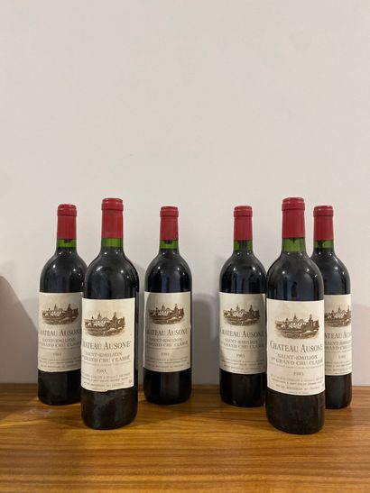 6 bouteilles Château AUSONE, 1° Grand Cru...
