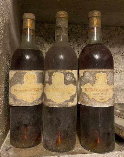 3 bouteilles Château COUTET, 1° cru Barsac...