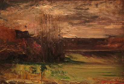 Auguste RAVIER (1814-1895)
Winter landscape
Oil...