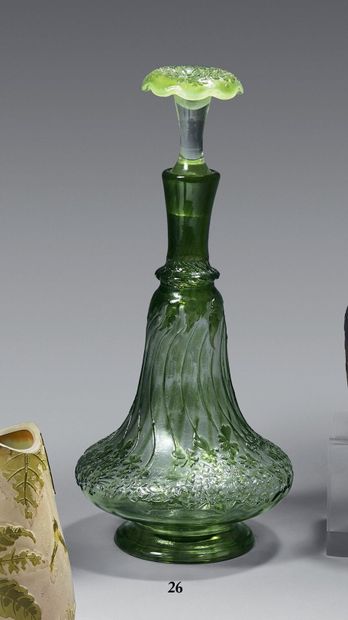 Émile GALLÉ (1846-1904) 
Bottle and original...
