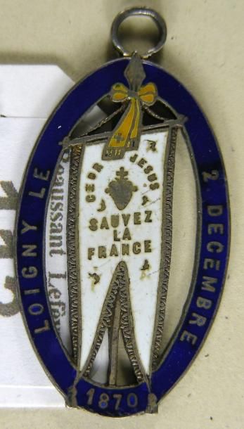 null LOIGNY, 2 DÉCEMBRE 1870 - Insigne commémoratif de la bataille de Loigny en métal...