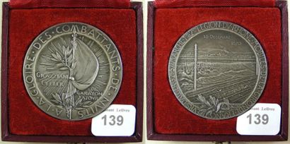 null NUITS, médaille commémorative du combat de Nuits, par Roty, en bronze argenté,...