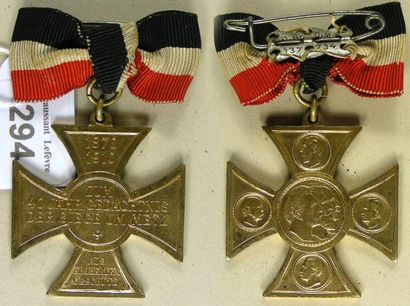 null METZ 1870-1910, croix commémorative du 40e anniversaire de la victoire de Metz,...