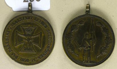 null INGOLSTADT, médaille décernée aux vétérans d'Ingolsadt, bronze patiné, l'avers...