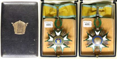 PERSE (IRAN) ORDRE DE LA COURONNE D'IRAN, fondé en 1939, étoile de 3e classe (commandeur),...
