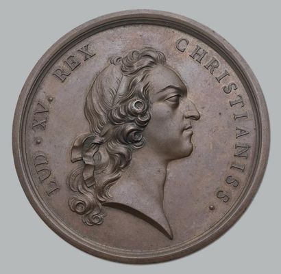 null Lot de 6 médailles historiques en bronze de Louis XIV et Louis XV d'époque ou...