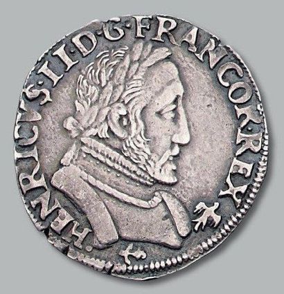 null CHARLES IX (1560-1574) - Teston au nom d'Henri II. 1561. Bayonne. Au buste laurée,...