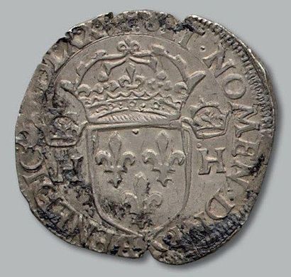 null HENRI III (1574-1589) - Teston, 1er type. 1575. Bordeaux, sans le titre de Roi...