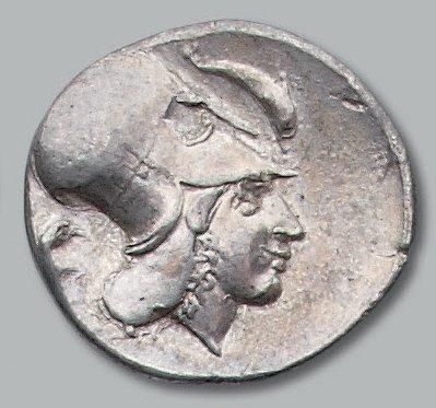 null Statère (400-350 av. J.-C.) Tête d'Athéna à droite, coiffée du casque corinthien....