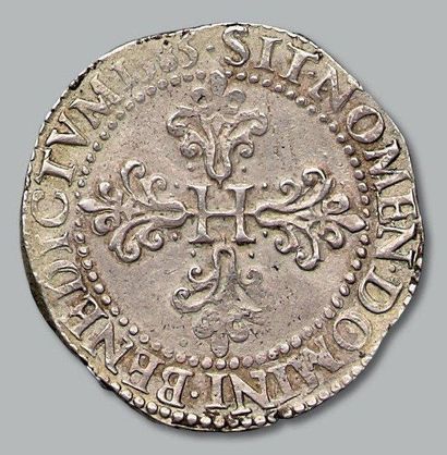 null Franc au col plat. 1585. Rouen. Sb. 4714. TTB