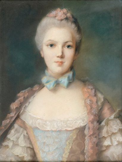 ÉCOLE FRANÇAISE du XVIIIe siècle, d'après NATTIER Portrait de l'une des filles de...