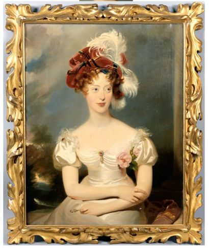 Sir Thomas LAWRENCE (1769-1830) et son atelier Portrait de Marie-Caroline de Bourbon-Deux-Siciles,...