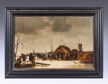 Adrien Van der POEL (1626-1685)
Paysage hivernal
Huile...