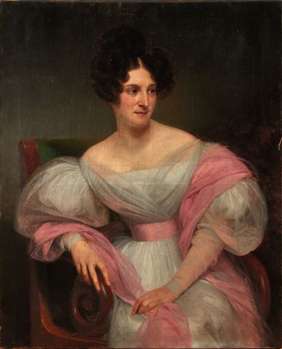 null Claude Marie DUBUFE (1790-1864)
Portrait of Madame Julie Suzanne Courmont, née...