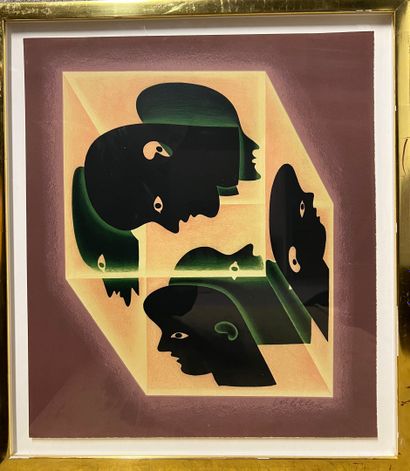 null Victor VASARELY (1906-1997)
"Untitled
Lithograph in color. Signed in pen lower...