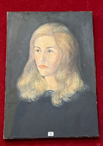 null MODERN SCHOOL
"Portrait of a young woman
Oil on canvas.
55.5 x 38 cm