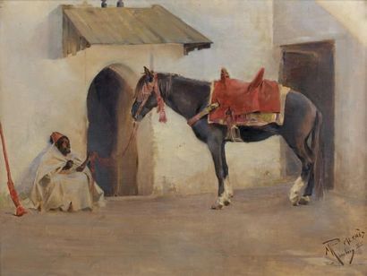 Maurice ROMBERG (1862-1943) Meknes, 1888 huile sur toile, signée, datée 88 et située...