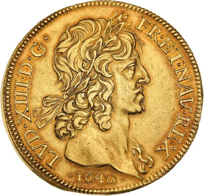 null LOUIS XIII
Eight gold louis with laurel head. Work of Jean Warin, struck in...