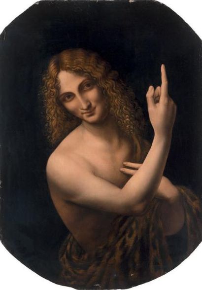 ÉCOLE ITALIENNE du XVIe siècle, suiveur de Léonard de Vinci (1452-1519) Saint Jean-Baptiste...