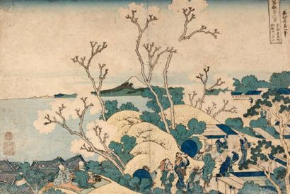 HOKUSAI (1760-1849) Oban yoko-e de la série "Fugaku sanjurokkei", les trente six...