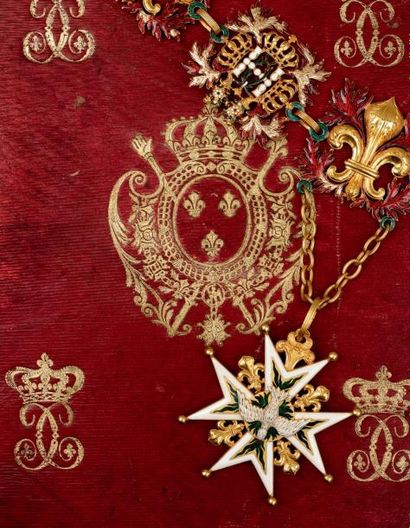 null Précieux collier de chevalier de l'ordre du Saint-Esprit par Jean-Charles Cahier....