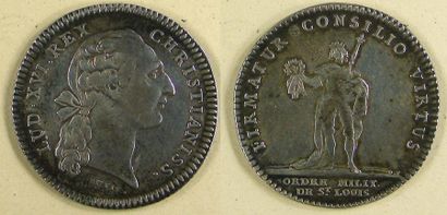 null Ordre de Saint-Louis - Louis XVI, jeton de l'ordre circulaire en argent, au...