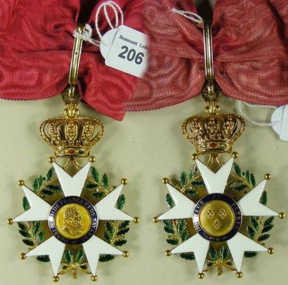 null Ordre de la Légion d'honneur - Restauration, bijou de commandeur en or et émail,...